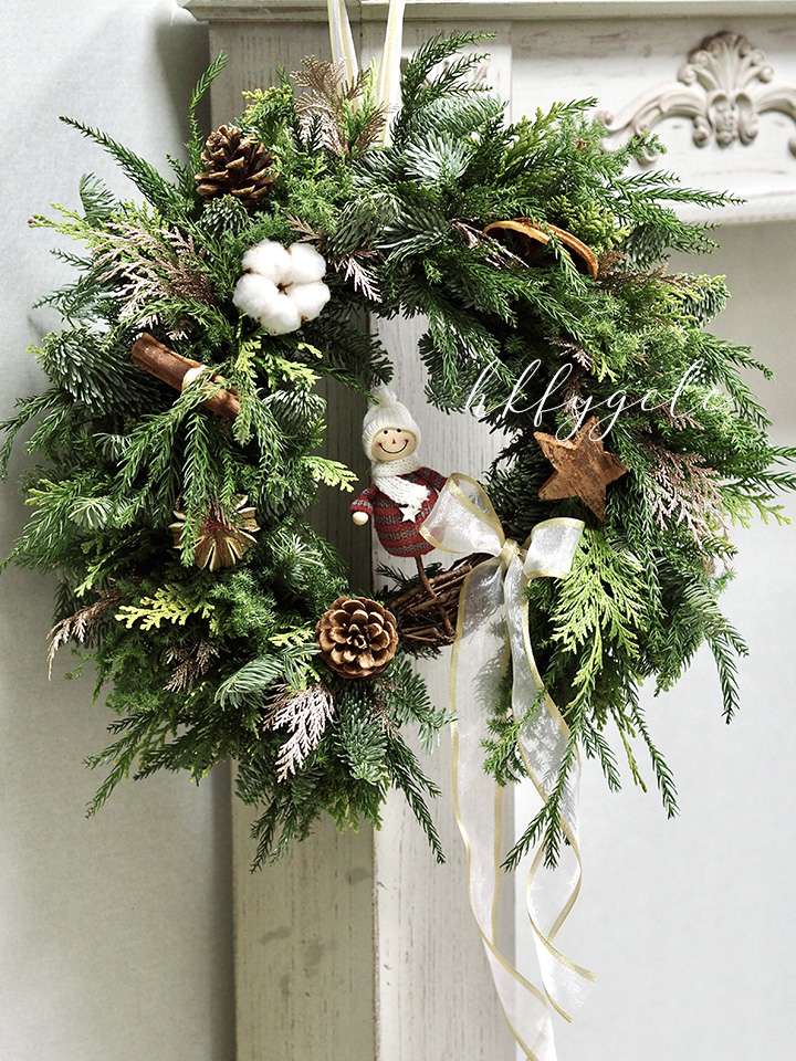 手工貴族松聖誕花環工作坊